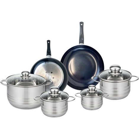Ensemble de 2 Poêles de cuisson 20 et 24 cm et 4 faitouts 12, 14, 16 et 20 cm Elo Prima Brillant (1/5)