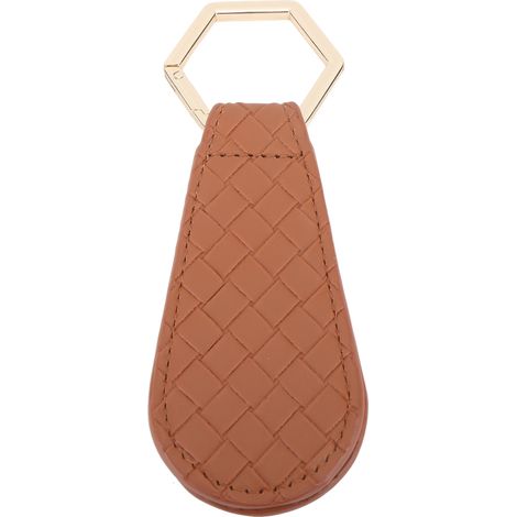 Pince à chapeau magnétique en cuir PU marron long en forme de goutte d'eau, idéale pour les voyages et les sacs. Convient aux femmes et aux hommes.