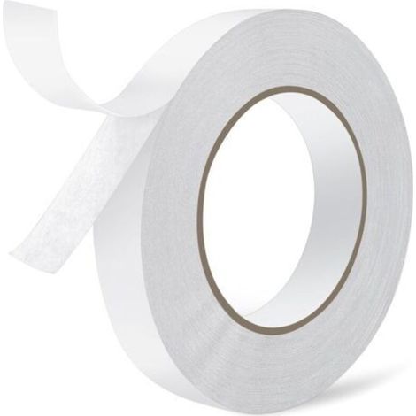 Doppelseitiges Klebeband, 20 mm breit, 50 m lang, extra starkes, weißes Mehrzweck-Doppelseitiges Klebeband für den Außenbereich, z. B. für Büro, Scrapbooking, Auto und Heimwerkerprojekte (1/5)