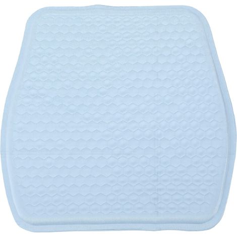 Coussin siège gel bleu, respirant confortable, chaise bureau voiture, grande taille 41x39x1cm (1/5)
