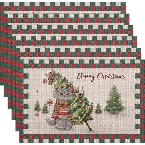 Sottopentole natalizie in PVC da tavola 6 pezzi 45x30 cm Natale (1/5)