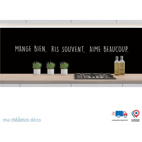 Crédence : MANGE BIEN 2 - Alu composite - 180 - 60 (1/3)