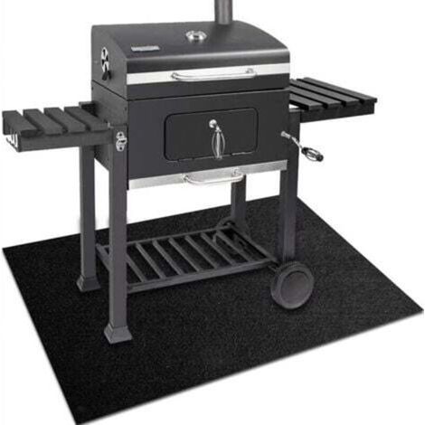 Tapis de Protection 127x91cm Tapis Barbecue Sol D'extérieur Tapis de Gril Anti Feu BBQ Tapis Réutilisable Facile à Nettoyer Étanche Tapis de Foyer pour Pelouse Patio (1/4)