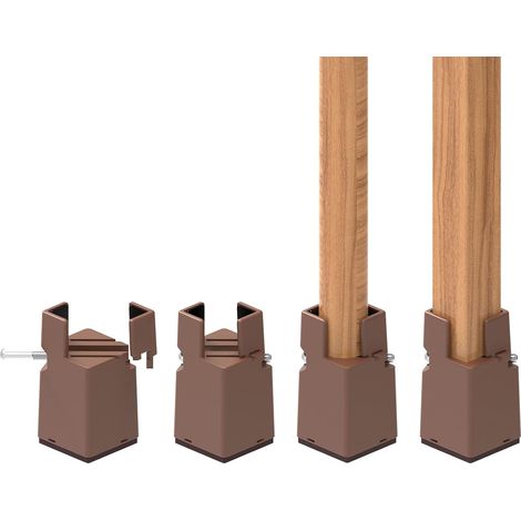 Rehausseurs de meubles réglables de 7,5 cm avec pince à vis, rehausseurs de pieds de lit de 7,6 cm, pour table, canapé, bureau, rehausseurs de meubles robustes pour pieds de chaise de 2 à 4 cm, B (1/5)