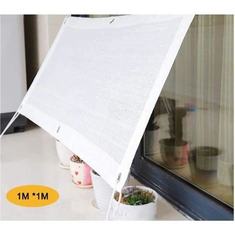 Voile d'ombrage, maille, ombrage, pour plantes, extérieur, protection solaire, résistant aux UV, bâche de terrasse, 1M1M (1/4)