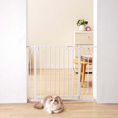 Barrière de Sécurité Extensible 75-99 cm Hauteur 76 cm Barrière d'Escalier à Fermeture Automatique sans Perçage Grande Ouverture 533 mm à 180° Clôtures Enfants et Chiens pour Couloir Intérieur (1/5)