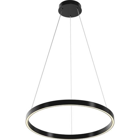 Maytoni Rim Suspension LED Rim noire 3000-4000K à intensité variable