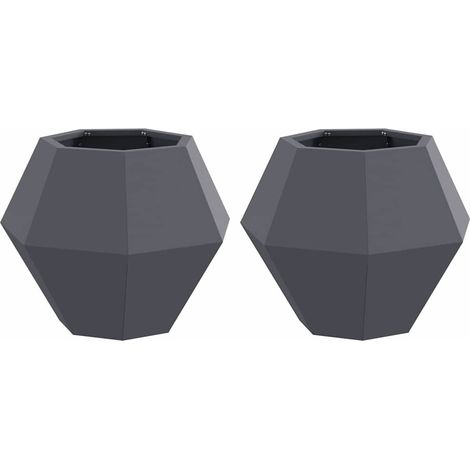 Maison Exclusive - Pflanzkübel 2 pcs Anthrazit 50 x 50 x 40 cm St