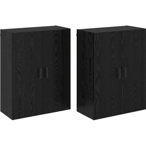 Maison Exclusive - Armario de pared 2 pcs Roble Negro 69,5 x 34 x (1/5)