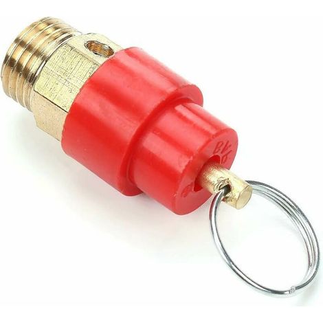 Soupape de sécurité du compresseur d'air 1/4 120PSI, soupape de sécurité du compresseur d'air en laiton (1/5)