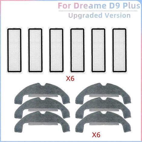 Pièces de rechange et accessoires pour aspirateur robot Dreame D9 Plus RLD11GD : brosse et filtre HEPA (1/5)