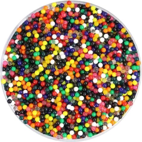 Perles d'eau décoratives, 3000 pièces de billes de croissance colorées pour culture hors-sol, idéales pour remplir les vases, décorer la maison, la table et servir de centres de table pour les fêtes. (1/5)