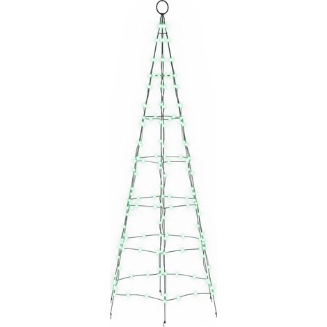 Albero di Natale LED 180 cm 168 LED Multicolore ferro Nero vidaXL (1/5)