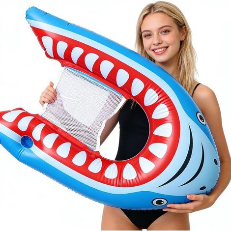 Sedia gonfiabile da piscina - Sedia con cuscino d'aria - Relax in acqua - Posizione di seduta stabile - Colore non specificato - Blu (1/5)