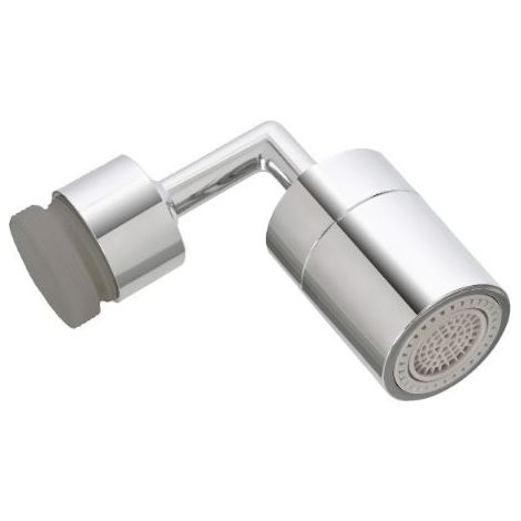 GLOUPIE Aeratore Rompigetto Universale Girevole Per Rubinetto Cucina E Bagno In ABS Cromo, Doppia Funzione, Rotazione A 720° (1/5)