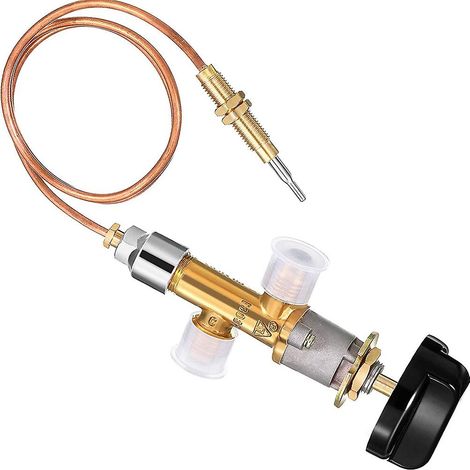Kit de soupape de sécurité compatible avec les foyers à gaz basse pression, les appareils de chauffage à gaz et les thermocouples de remplacement (1/4)
