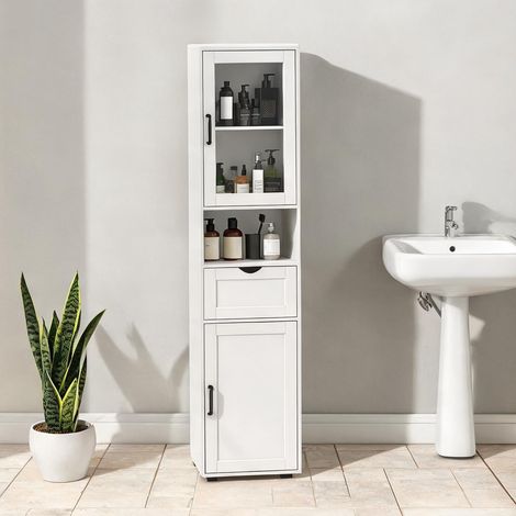 Armoire de rangement blanco en mDF Vidrio 40 x 30 x 165 cm (1/5)