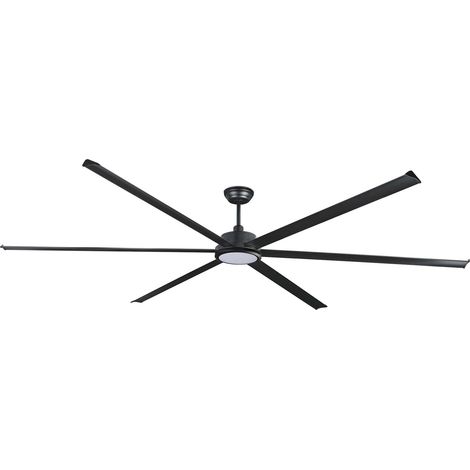 Faro Rotterdam Ventilateur de plafond XXXL 6 pales noir mat avec éclairage 3000 K (1/3)