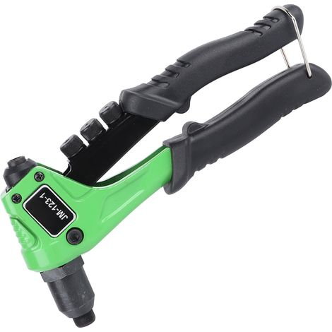 Pistolet à riveter manuel à main unique pour rivetage industriel, domestique et auto, 4 embouts 2.4mm 3.2mm 4.0mm 4.8mm, plastique acier 20x10x4cm (1/5)