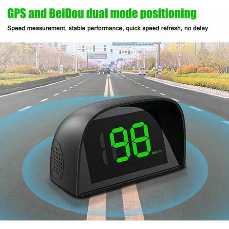 Ulisem Afficheur Tête Haute pour Voiture, GPS Compteur de Vitesse Numérique pour Véhicules, Affichage de la Vitesse KM/H.