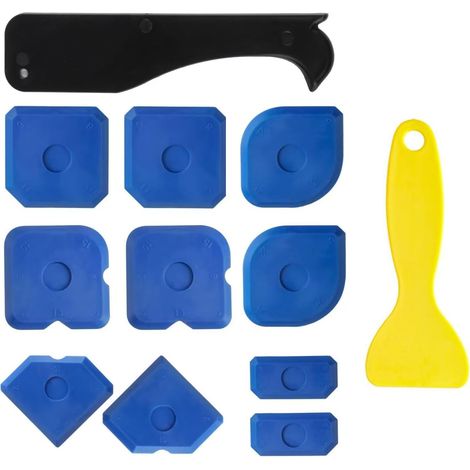 12 pièces spatule pour joints silicone, racloir pour retrait de joints carrelage, outil d’application et de nettoyage pour cuisine, salle de bain et résine acrylique