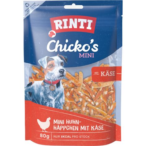 Rinti Chicko Mini Hundesnack Huhn & Käse 80 g Hundeleckerlis