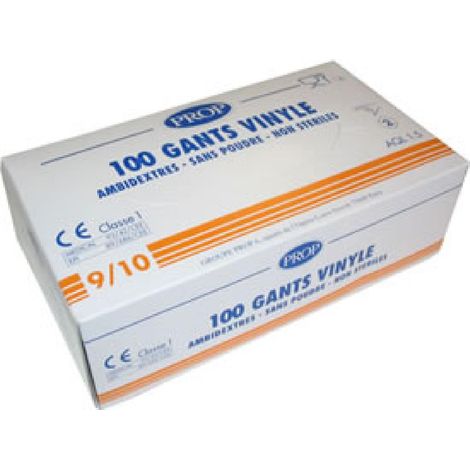 100 gants vinyle XL
