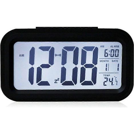 Ce réveil sans fil est doté de 3 alarmes, d'un capteur de lumière intelligent, d'un grand écran et d'un grand affichage numérique, ce qui le rend idéal pour la maison, le bureau et les voyages. (1/5)