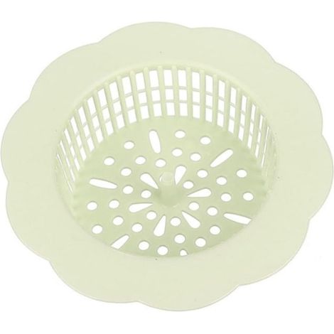 Filtre de vidange En forme de fleur - Plastique - Vert - 10,6 x 3 cm