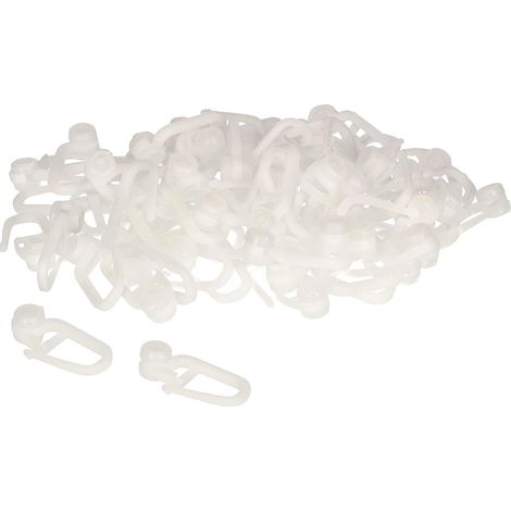 KOTARBAU Lot de 100 crochets de rideaux pour rail en PVC
