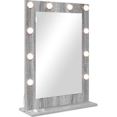 Miroir de vanité Rectangulaire Gris Sonoma 70 x 50 x 18 cm