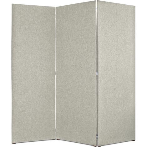 EVERGREENWEB Paravento Pieghevole di Design|Pannello divisorio per Ambienti, per casa, hotel, ufficio, bar|Separ‚ Struttura Legno, Divisorio Richiudibile Pieghevole 3 Moduli 180x190 cm|col. Tortora (1/5)