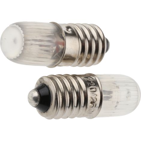 Ampoule néon pour voyant, lumière de couleur Orange, taille 9 mm, culot E10, 220 / 250 V, 600 µA