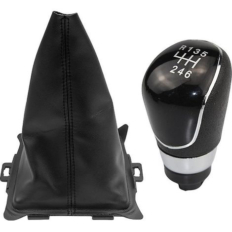 Styling-Zubehör für Ford Fiesta 2008–2012: Schaltsack für 5-/6-Gang-Schaltgetriebe, schwarz. Größe: 6-Gang.