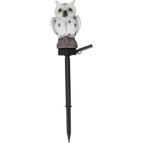 Lampes solaires de jardin d'extérieur, motif hibou, éclairage paysager solaire pour terrasse, cour ou allée.