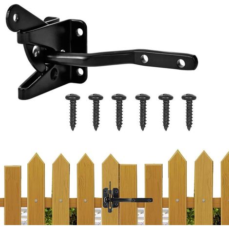 Serrure de Jardin Automatique, Verrou de Portail Verrouillage automatique Serrure Métal à Boulon Loquet Acier à Gravité Clôture Jardin (1/5)