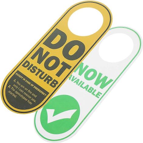 Plaques de porte de bureau double face « Ne pas déranger », lot de 6 (1/5)