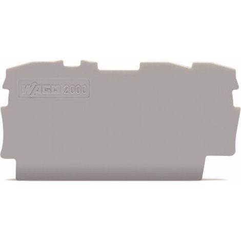 Wago 2000-1391 Placche terminali grigie pacco da 100
