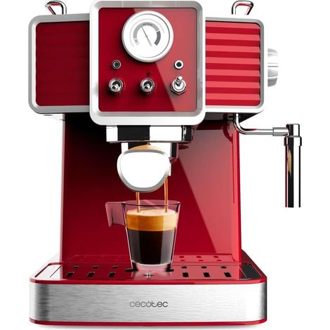 Machine à Expresso Vintage Rouge 1,5 L 20 Bars (1/2)
