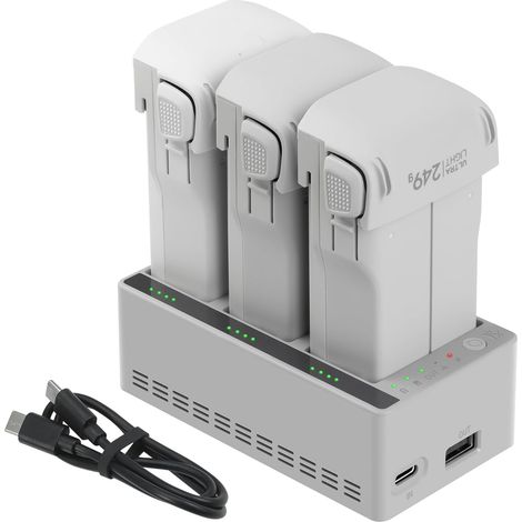 Chargeur de batterie rapide 100 W avec charge de stockage pour Lito 1 X1  Hub de charge bidirectionnel 100 W, charge rapide trois batteries de drone accessoires (1/5)