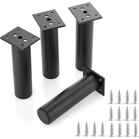 piedini regolabili per mobili, gambe per letto, alza mobili in lega di alluminio per telaio letto, armadio, tavolo (nero, altezza 150 mm) (1/5)
