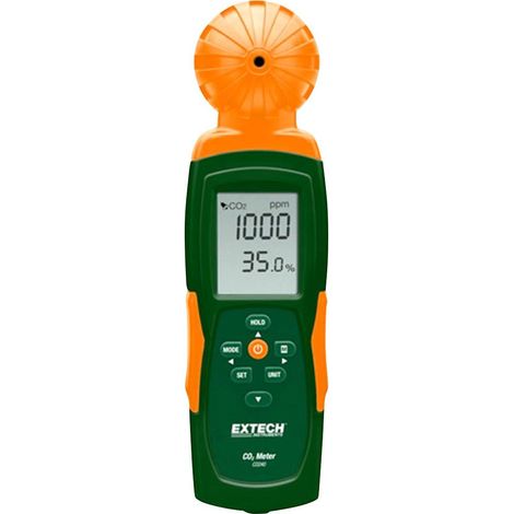 Appareil de mesure du dioxyde de carbone Extech CO240 0 - 9999 ppm avec fonction thermométrique, avec interface USB, av