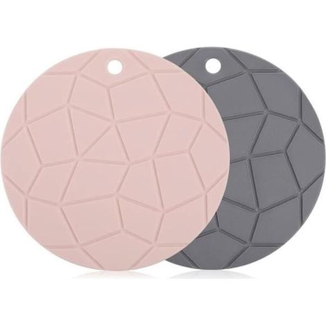 Dessous de Plat - Silicone - Lot de 2 - Résistant à la Chaleur jusqu'à 230°C - Antidérapant - Facile à Nettoyer (1/4)