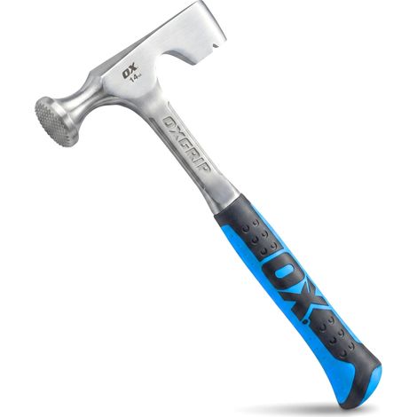 Marteau Cloison Sèche 14 oz - Tête en Acier au Carbone, Poignée en Inox, Bleu, 1.61 pounds (1/2)