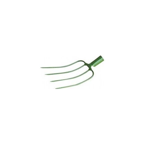 Outifrance – Fourche à fumier 270 mm – 4 dents en acier – Douille 40 mm – S’utilise avec manches 1,10 m ou 1,30 m (1/4)