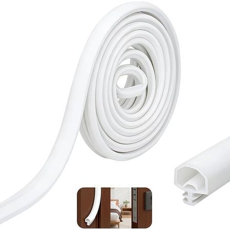 White Door Seal, TPE Rubber Type Seal for Groove, Sound and Thermal Insulation, Noise and Humidity Protection (1/5)