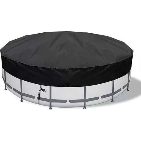 210D Housse de piscine ronde de pour piscines hors sol 183/30cm, couverture solaire, couverture de jacuzzi, housse de réservoir de stock, imperméable, anti-poussière (1/5)
