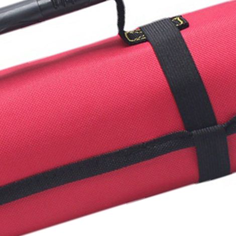 Werkzeugtasche aus Oxford-Gewebe, mehrere Fächer, verdickter Griff, Reißverschluss, für Elektriker, Rot (1/5)