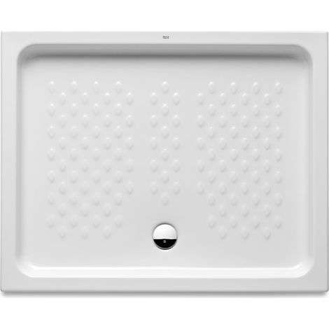Roca – Receveur de douche rectangulaire en porcelaine – Dimensions 1000x700 mm – Profondeur 80 mm – Installation autoportante – Écoulement 90 mm