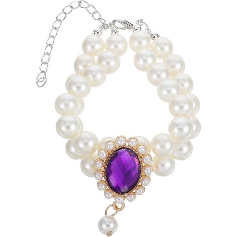 Collar de perlas para perros y gatos pequeños, diseño ajustable de doble capa. (1/5)